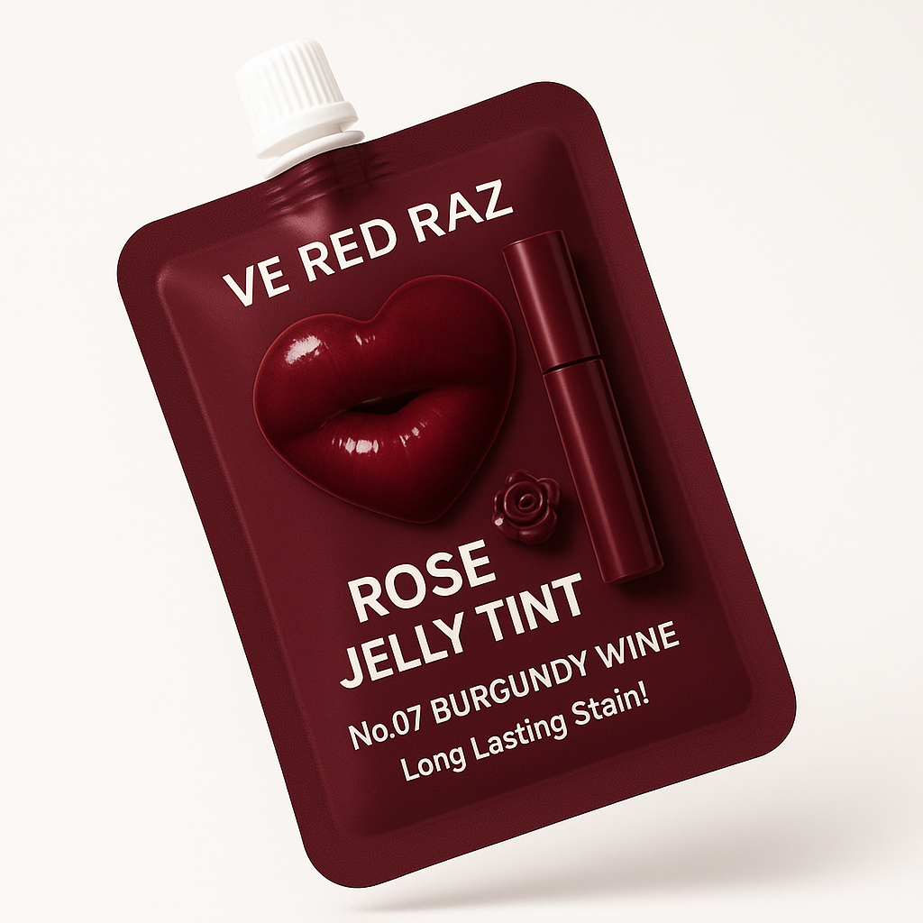 Lip Jelly — Burgundy Wine — Rose-Infused Lip Gloss