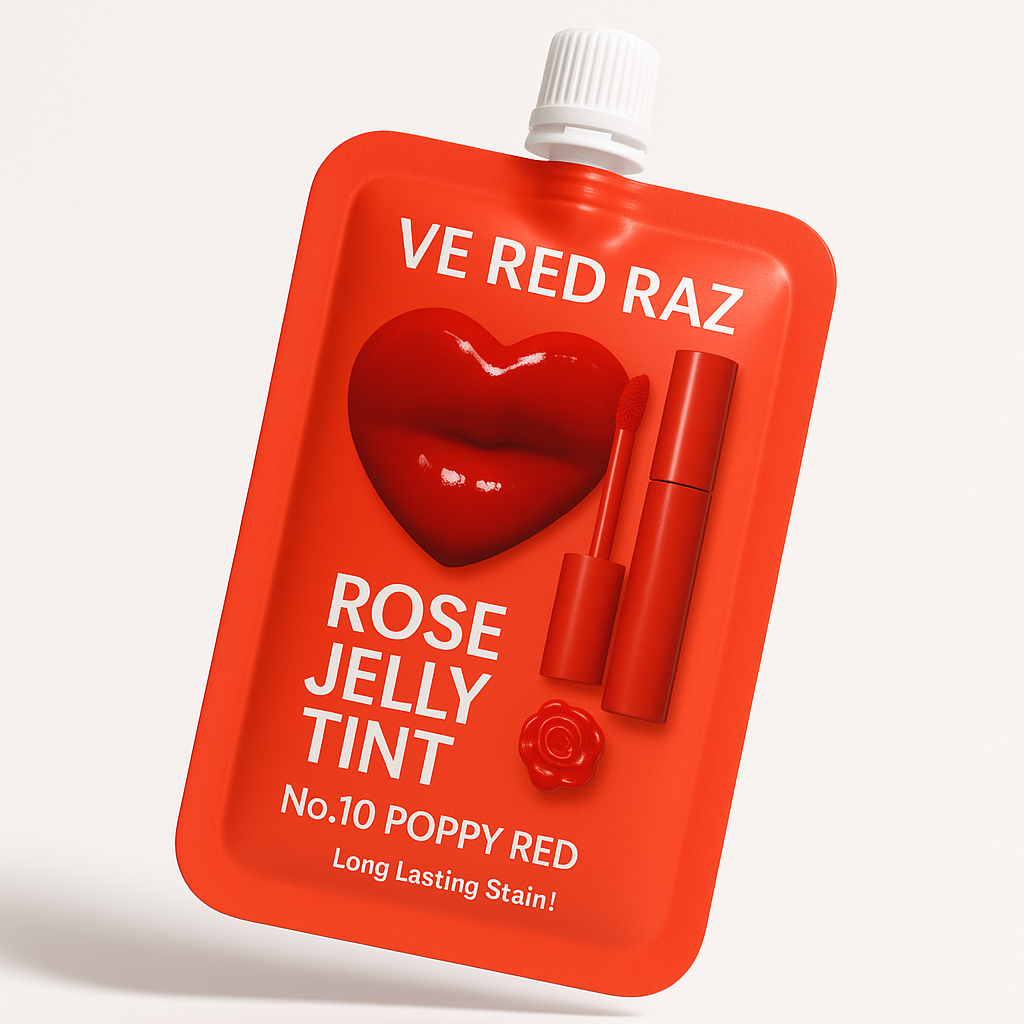 Lip Jelly — Poppy Red — Rose-Infused Lip Gloss