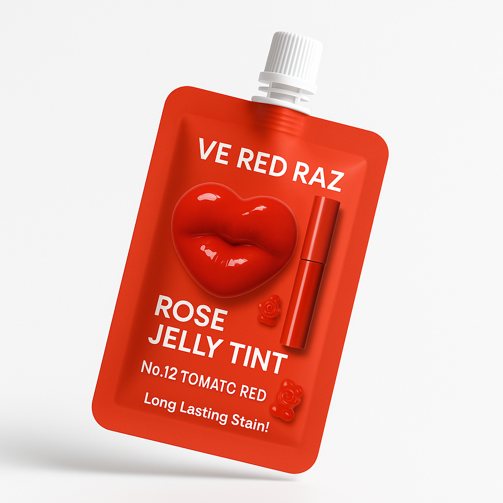 Lip Jelly — Tomato Red — Rose-Infused Lip Gloss