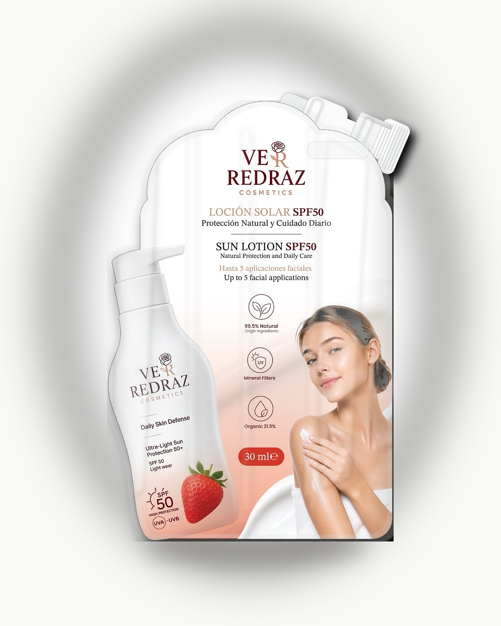 Strawberry SPF50 30 ml Sunscreen Lotion Sachet — Strawberry Sun Care